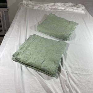 2 Cotton Pillow Shams Mint Green